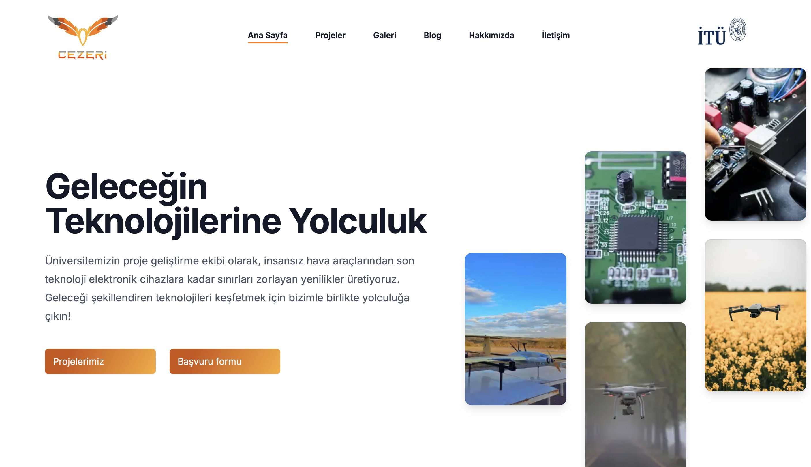 İTÜ Cezeri İHA Takımı Web Sitesi